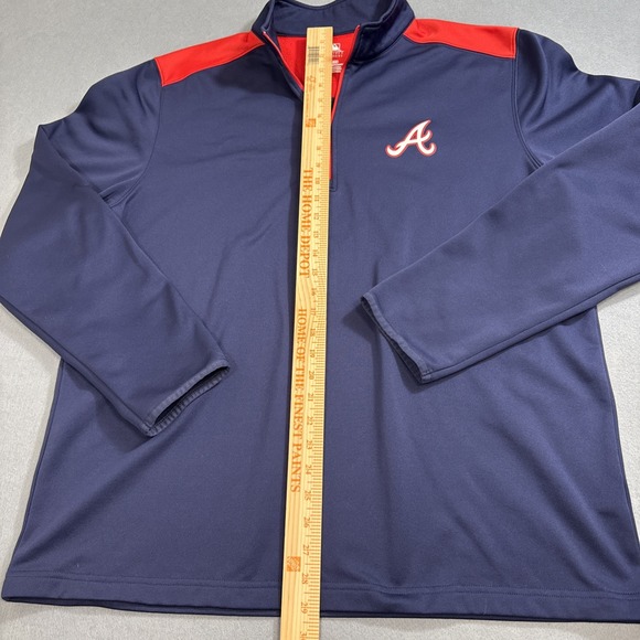 Oakland Athletics A's 1/4 Zip Pullover RED BLUE Stretch MLB MENS XL - Picture 5 of 10